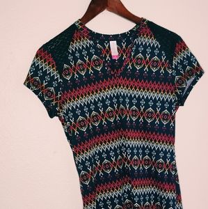 No boundaries dress tribal pattern